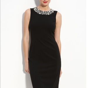 Calvin Klein cocktail dress with peal collar.